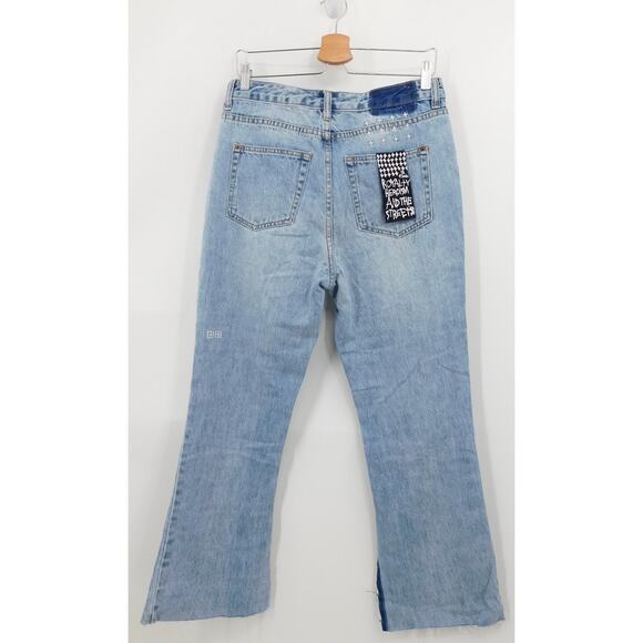 Ksubi Women's Blue High Rise Skinny Kick'n Flare Cropped Denim‎ Jeans Size 29 - Picture 3 of 8